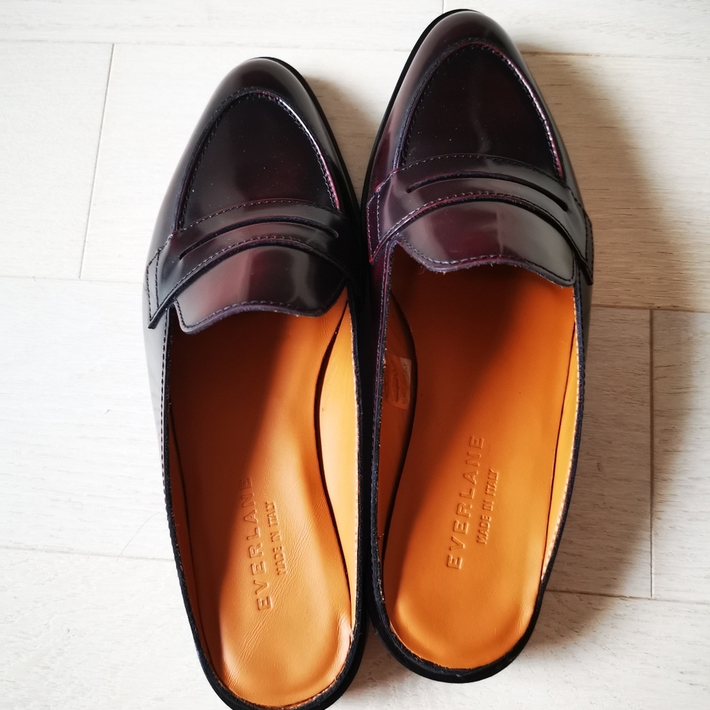 NWT Everlane Dark Maroon Slip-on Loafers